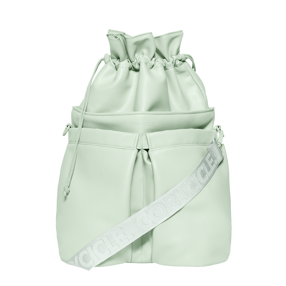 Beverage Bucket Bag - Travel Daily Fit - Sage Mist - Vegan Leather